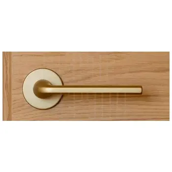 Дверная ручка Fratelli 'LINEA' 7 на круглой розетке золото крайола