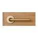 Дверная ручка Fratelli "LINEA" 7 на круглой розетке, золото крайола