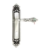 Дверная ручка Extreza "GRETA" (Грета) 302 на планке PL02, натуральное серебро + черный (cyl)