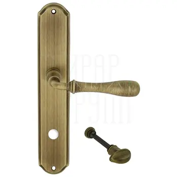 Дверная ручка Extreza 'CARRERA' (Каррера) 321 на планке PL01 матовая бронза (wc)