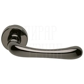 Дверные ручки на розетке Morelli Luxury 'Ring' черный никель