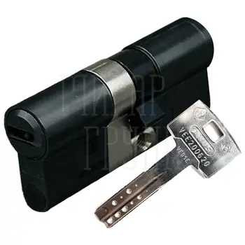 Цилиндровый механизм Abus Vela.2000 MX ключ-ключ 90 mm (30+10+50) матовый черный