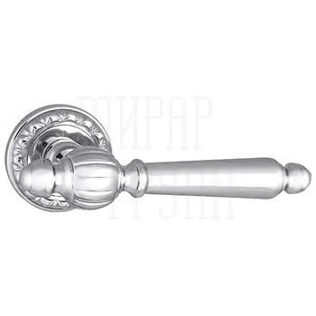 Дверная ручка Punto (Пунто) на круглой розетке 'MADRID' MT хром