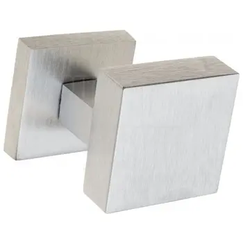 Ручка дверная кноб поворотная Fratelli Cattini 'KUBA DS' 55x55 матовый хром