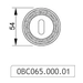 Накладки дверные под цилиндр Mestre OE 065 (CYL), схема