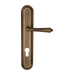 Дверная ручка Fratelli Cattini 'TOSCANA' на планке PL288 , матовая бронза (cyl)