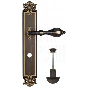Дверная ручка Venezia 'ANAFESTO' на планке PL97 темная бронза (wc)