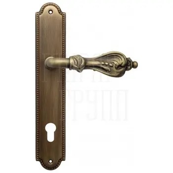 Дверная ручка Venezia 'FLORENCE' на планке PL98 матовая бронза (cyl)