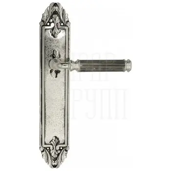 Дверная ручка Venezia 'MOSCA' на планке PL90 натуральное серебро