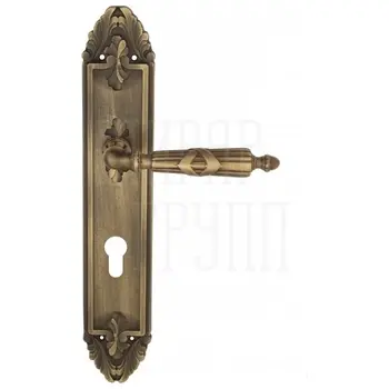 Дверная ручка Venezia 'ANNETA' на планке PL90 матовая бронза (cyl)