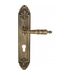 Дверная ручка Venezia "ANNETA" на планке PL90, матовая бронза (cyl)
