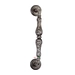 Ручка дверная скоба Extreza 'Greta' (Грета) на круглых розетках R06, античное серебро