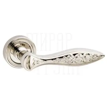 Дверная ручка на круглой розетке Fimet 'Blossom' 1378 (261) полированный никель