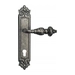 Дверная ручка Venezia "LUCRECIA" на планке PL96, античное серебро (cyl)