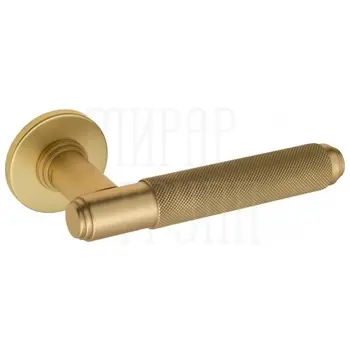 Дверная ручка на круглой розетке Venezia 'EXA ZIG' FSR французское золото