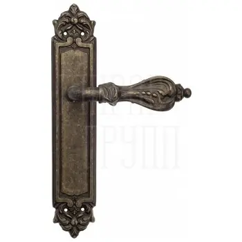 Дверная ручка Venezia 'FLORENCE' на планке PL96 античная бронза