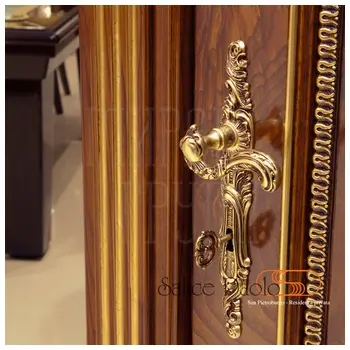 Дверная ручка на планке Salice Paolo 'Samarra' 4271 золото 24к