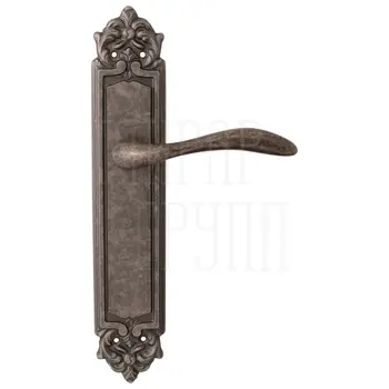 Дверная ручка на планке Melodia 132/229 'Laguna' античное серебро