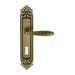 Дверная ручка Extreza "VIGO" (Виго) 324 на планке PL02, матовая бронза (cab) (KEY)