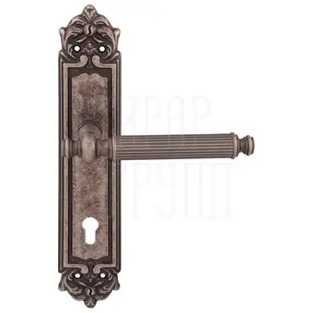 Дверная ручка на планке Melodia 353/229 'Regina' античное серебро (cyl)