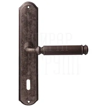 Дверная ручка на планке Melodia 290/131 Ranja античное серебро (key)