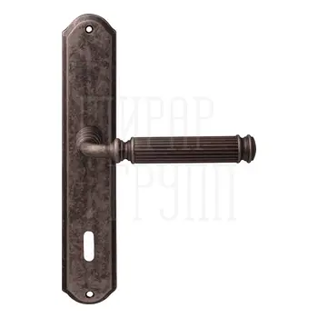 Дверная ручка на планке Melodia 290/131 Ranja античное серебро (key)