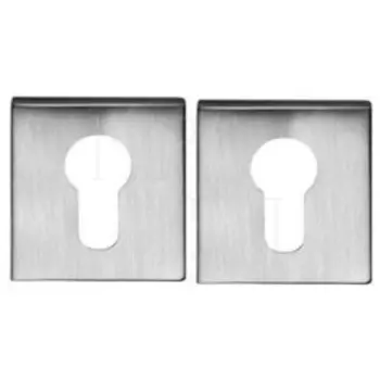 Накладки на квадратной розетке под цилиндр Colombo MM 13 матовый хром