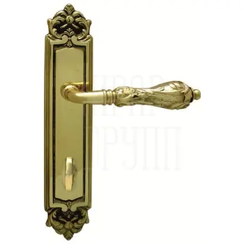 Дверная ручка на планке Melodia 229/229 'Libra' полированная латунь (wc)