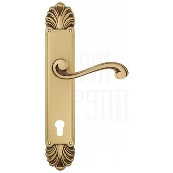 Дверная ручка Venezia 'VIVALDI' на планке PL87 французское золото (cyl)