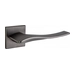 Дверные ручки Renz (Ренц) 'Латина' INDH 322-03 slim на квадратной розетке, матовый черный никель