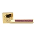 Дверные ручки на розетке Morelli Luxury 'Brilliance', золото с кристаллами фуксия