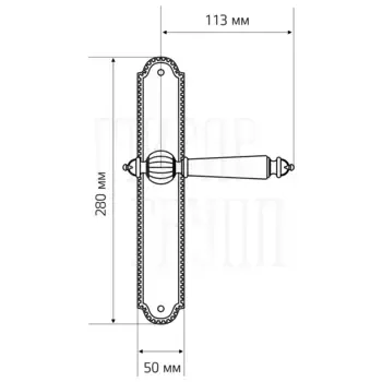 Дверная ручка Extreza "DANIEL" (Даниел) 308 на планке PL03