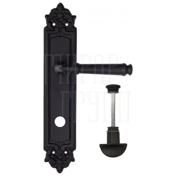 Дверная ручка Fratelli Cattini 'FARFALLA' на планке PL96 матовый черный (wc-2)