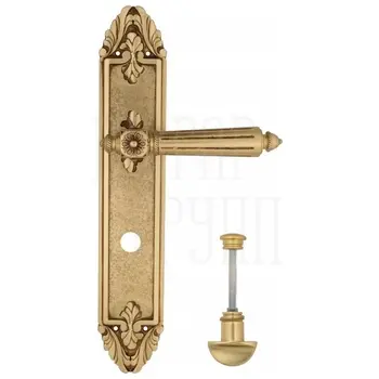 Дверная ручка Venezia 'CASTELLO' на планке PL90 французское золото (wc)