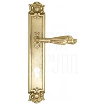 Дверная ручка Venezia 'Opera' на планке PL97 полированная латунь (cyl)