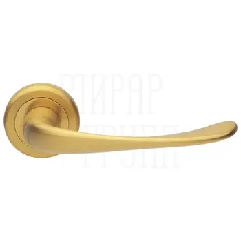 Дверные ручки на розетке Morelli Luxury 'Golf' матовое золото