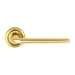 Дверная ручка Extreza "Terni" (Терни) 320 на круглой розетке R01, полированное золото