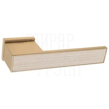 Дверная ручка Fratelli 'COSMO NATURA SOLE' 6 на прямоугольной розетке золото крайола