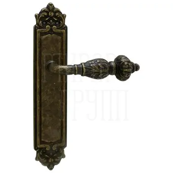 Дверная ручка на планке Melodia 230/229 'Gemini' античная бронза