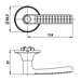 Дверная ручка-защелка Punto (Пунто) DK626 (фик.), схема