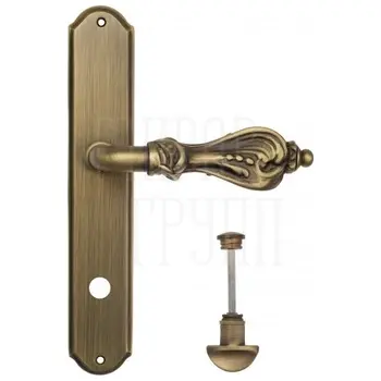 Дверная ручка Venezia 'FLORENCE' на планке PL02 матовая бронза (wc)