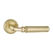Дверная ручка Punto (Пунто) на круглой розетке 'BELLAGIO' MT, матовое золото + золото
