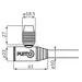 Замок Punto (Пунто) тросовый PK-BIKE-1012-KEY (10х1200) 2key/подвес, схема