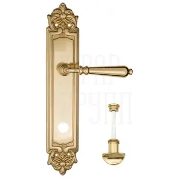 Дверная ручка Fratelli Cattini 'NAPOLI' на планке PL96 полированная латунь (wc-2)