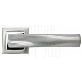 Дверная ручка на квадратной розетке RUCETTI RAP 14-S полированный никель