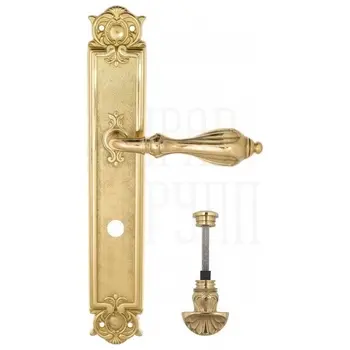 Дверная ручка Venezia 'ANAFESTO' на планке PL97 полированная латунь (wc-4)