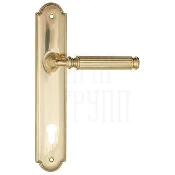 Дверная ручка Fratelli Cattini 'ENCIA' на планке PL257 полированная латунь (cyl)