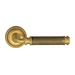 Дверная ручка на розетке Venezia 'MOSCA' D3, французское золото + коричневый