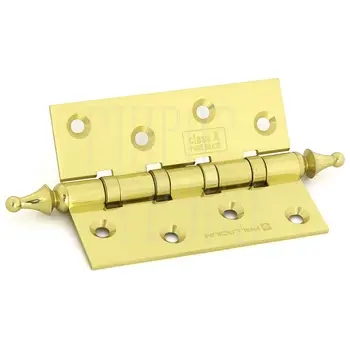 Дверная петля латунная универсальная PALLADIUM N 500 A-4 100 мм (латунная) 60/70 кг полированная латунь