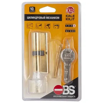 Цилиндровый механизм Kale kilit (Кале килит) с вертушкой 164 OBS SCE/90 (40+10+40) mm латунь